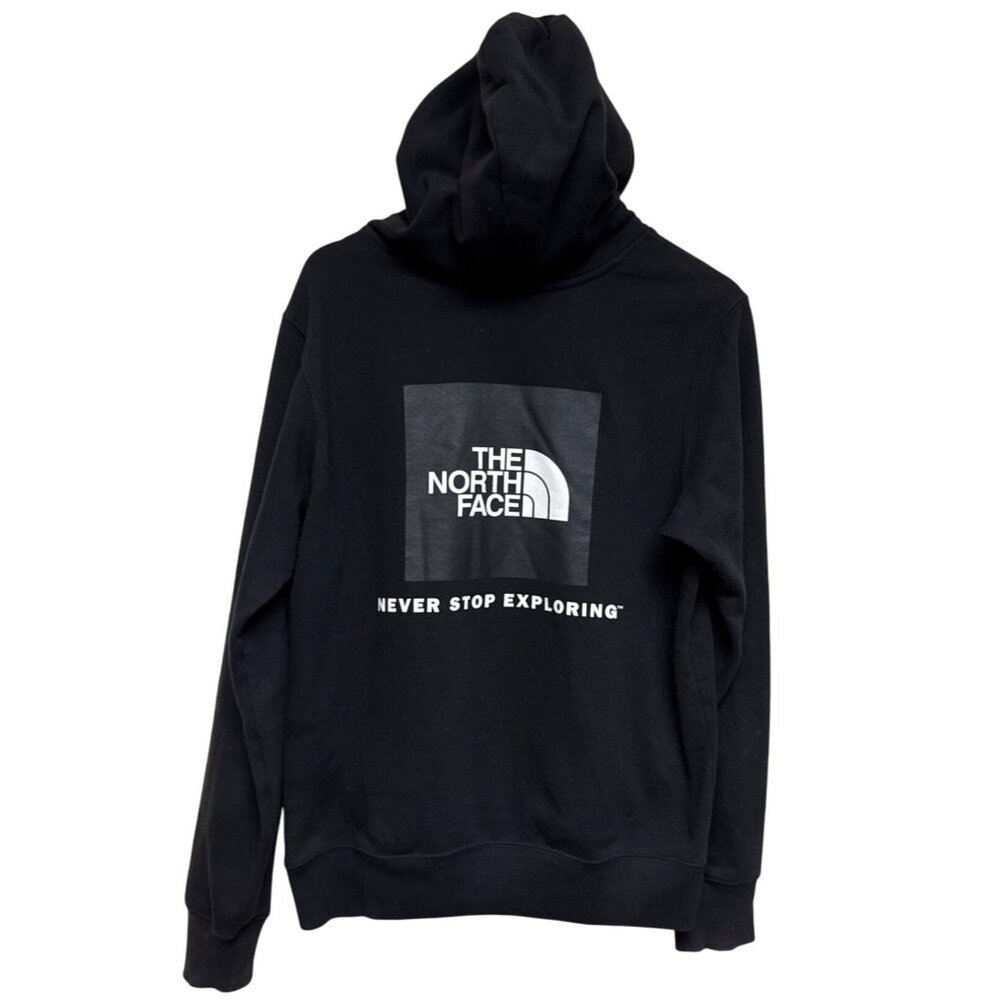 The North Face Men's Sweatshirt Hoodie Box Logo Pull Over Black Size Small - Picture 4 of 8